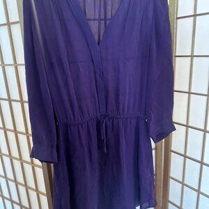 WOMEN PURPLE SILK DRESS